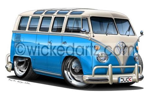 VW Camper T1 Samba Blue DK (Items from £9.50)