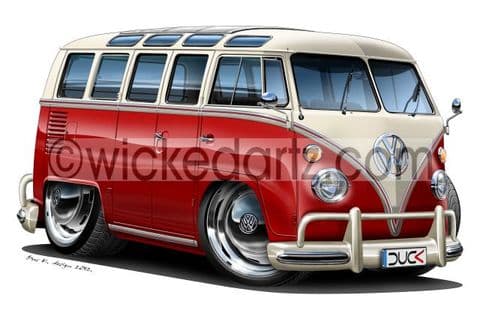 VW Camper T1 Samba Burgundy DK (Items from £9.50)