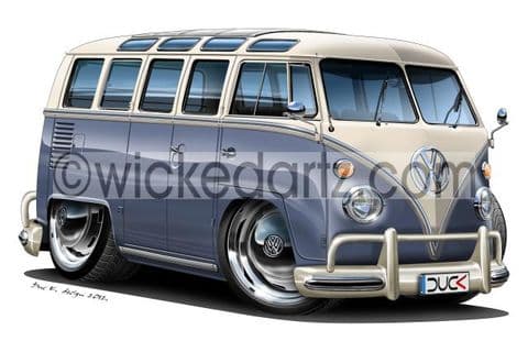 VW Camper T1 Samba Grey DK (Items from £9.50)