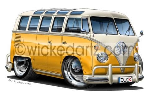 VW Camper T1 Samba Yellow DK (Items from £9.50)