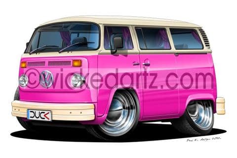 VW Camper T2 Pink DK (Items from £9.50)