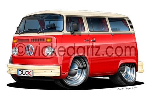 VW Camper T2 Red DK (Items from £9.50)
