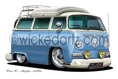 VW Camper T2 w/raising roof Blue DK (Items from £9.50)