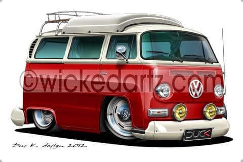 VW Camper T2 w/raising roof Burgundy DK (Items from £9.50)