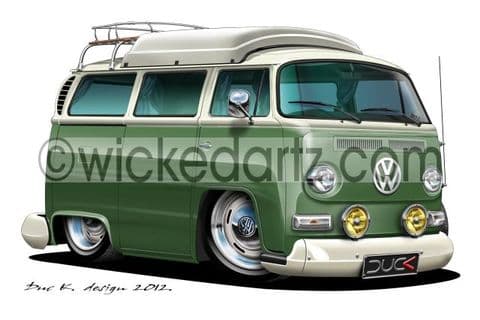VW Camper T2 w/raising roof Green DK (Items from £9.50)