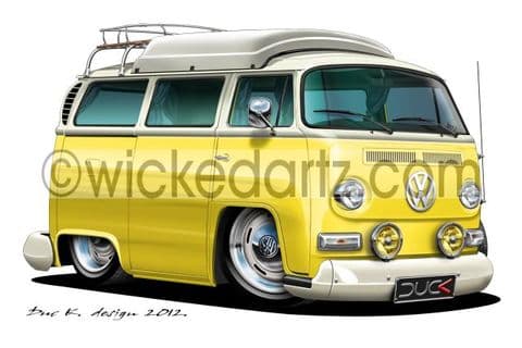 VW Camper T2 w/raising roof Yellow DK (Items from £9.50)
