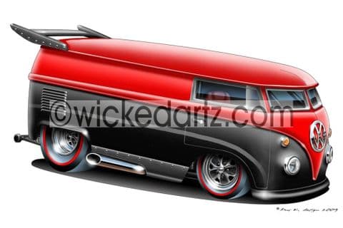 VW Drag Bus Red/Black DK (Items from £9.50)