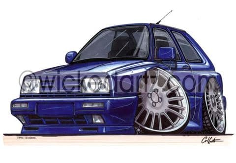 VW Golf MK2 Rallye Blue (Items from £9.50)