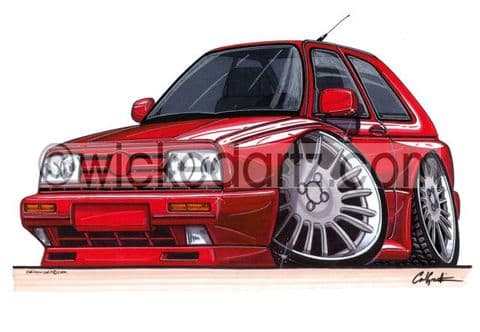 VW Golf MK2 Rallye Red (Items from £9.50)