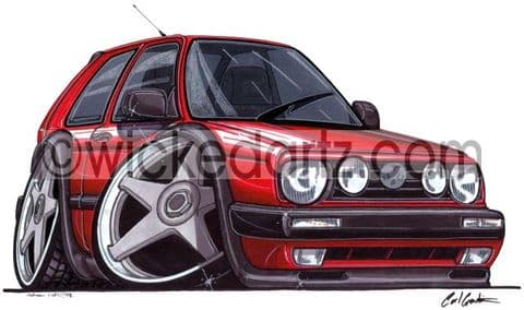 VW Golf MK2 Red (Items from £9.50)
