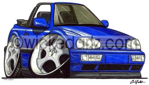 VW Golf MK3 Cabriolet Blue (Items from £9.50)