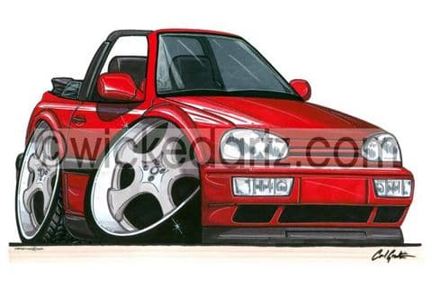 VW Golf MK3 Cabriolet Red (Items from £9.50)