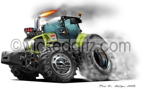 Wicked Artz Cartoon Hot Rod Tractor 'Smokey' in Light Green DK (Items from £9.50)