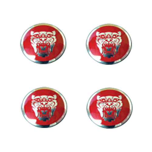 C2N3759SET  Wheel Badge Set of 4 - RED Fits all models 1988-2012