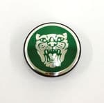 C2S2356 - Wheel Badge Motif - Green with Silver Catface