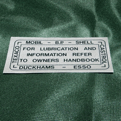 C33884 - Lubrication chart