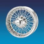 Jaguar and Daimler Stainless Steel (Flat Hub) 5" x 15" 72 spokes Tubed wire wheel