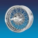 Jaguar Competition Chrome CURLY HUB 6" x 15" 72 spokes wire wheel