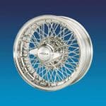 Jaguar Competition Stainless Steel Curly HUB 6" x 15" 72 spokes wire wheel