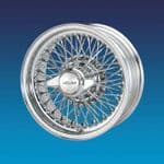 Jaguar E-Type Ser I (non-standard option) 6"x15" 72 spokes Chrome wire wheels