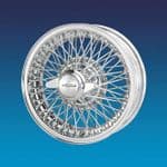 Jaguar E-type Series I 3.8 Chrome (Curly Hub) 5"x15" 72 spokes wire wheel