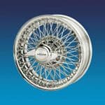 Jaguar Mk II 2.4 (Curly Hub) 5" x 15" 72 spokes stainless steel wire wheel