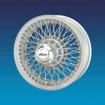 Jaguar Mk II 3.8 (Curly Hub) 5"x15" 72 spokes Silver painted wire wheel