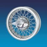 Jaguar XK120 5"x16" 60 spokes Silver painted wire wheel