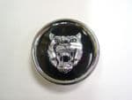 JLM20002 HUBCAP / WHEEL BADGE - Black with Silver Catface