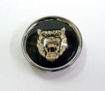 MXF6249AA HUBCAP / WHEEL BADGE - Black wheel motif with gold catface