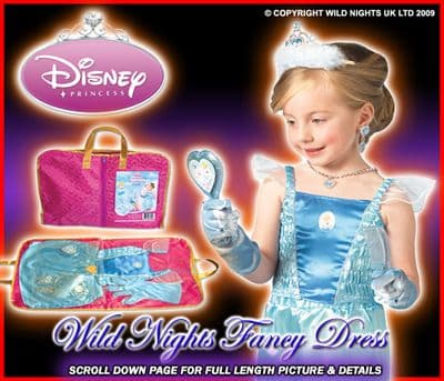 ~ GIRLS DISNEY CINDERELLA CARRY SET SM 3-4