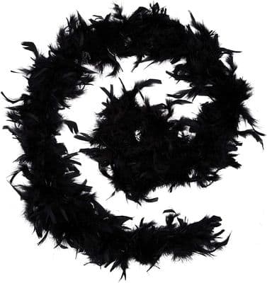 1920s Black Feather Boa
