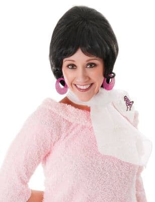 1950s White Scarf With Poodle