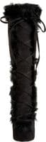 1970's Lace Up Platform Boots Black