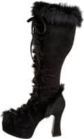 1970's Lace Up Platform Boots Black