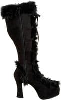 1970's Lace Up Platform Boots Black