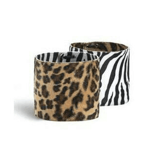 1970s Animal Print 2-Sided Boot Cuffs