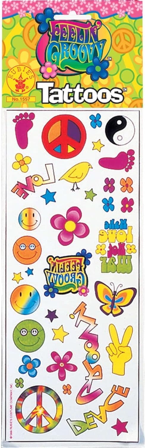 1970s Hippy Flower Power Tattoos