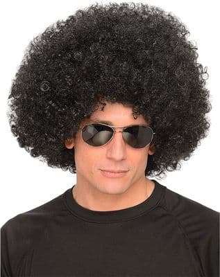 1970s Jumbo Black Afro Wig