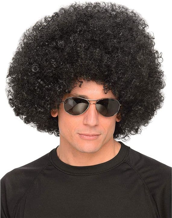 1970s Jumbo Black Afro Wig