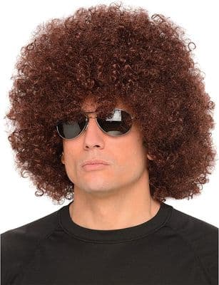 1970s Jumbo Brown Afro Wig