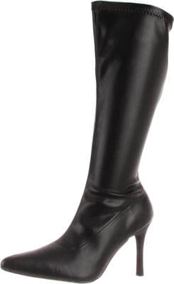 1970s Lust2000xbpu Stiletto Boots Wide Black Pu Size 4