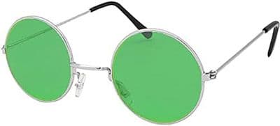 1970s Round Glasses Shaped Green
