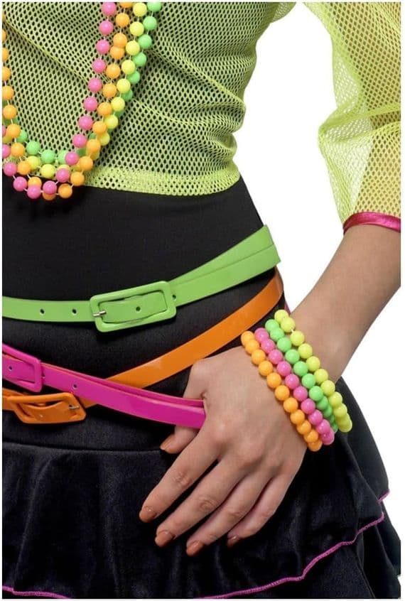 1980s Assorted Neon Beaded Bracelets