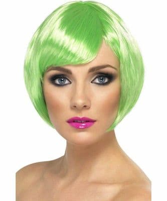 1980s Babe Wig Short Chisel Bob Green