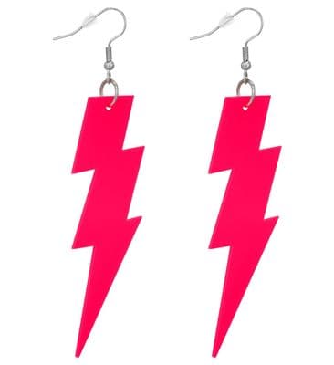 1980s Neon Thunder Earrings.