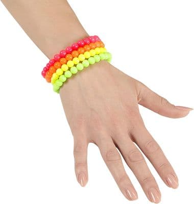 4 Bracelets in Neon Colours