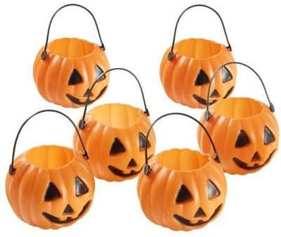 6 Mini Pumpkin Cauldrons Spooky