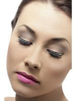70'S FANCY DRESS ACCESSORIES # DIAMONTE BLACK EYELASHES