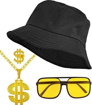 Adult 1990s Hip Hop Fashion Accessory Kit